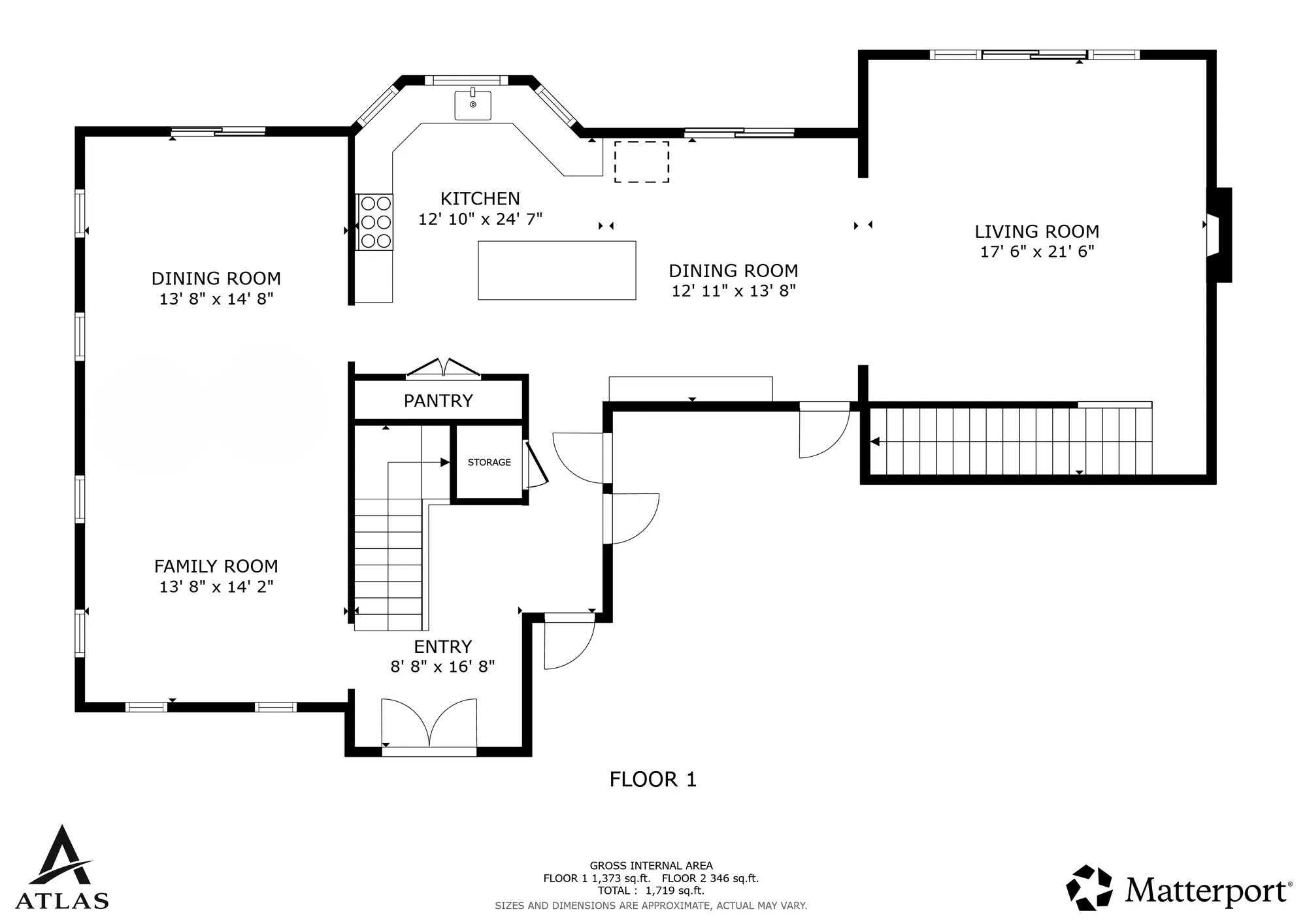 Matterport floor plan, main level